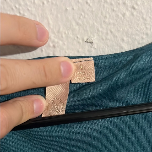 Elegant Teal Floral Dress - Picture 2 of 5